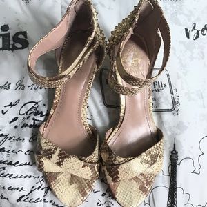 Vince Camuto Open ankle-strap sandal.